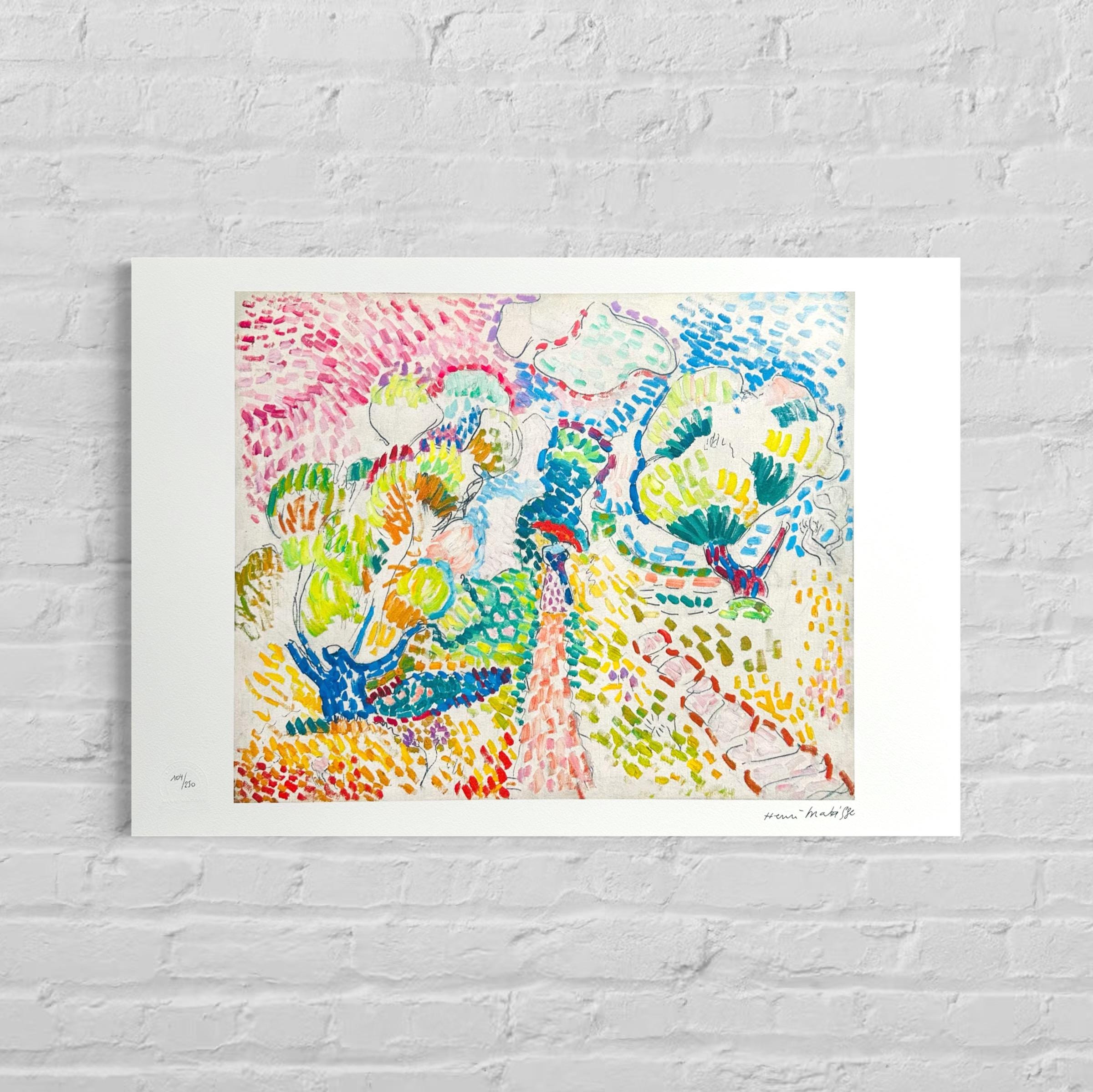 Genummerde editie HENRI MATISSE "Oliviers à collioure" Gesigneerd - Certificaat - Limited lithografie - Franse kunstenaar - after